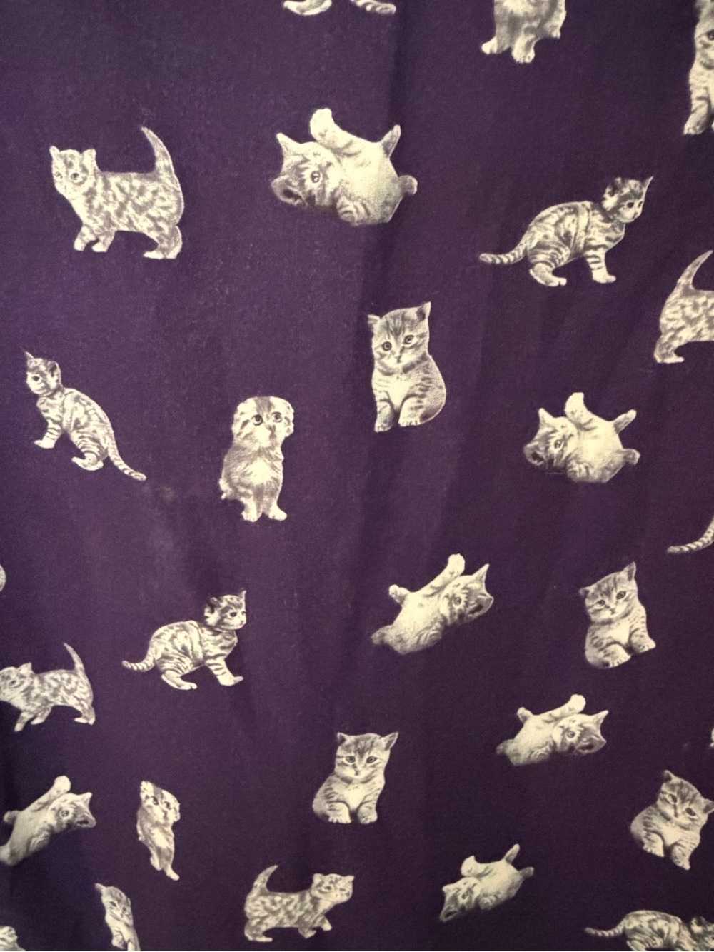Poems by ModCloth Size S NWOT Purple Cat Print Top - Picture 6 of 6